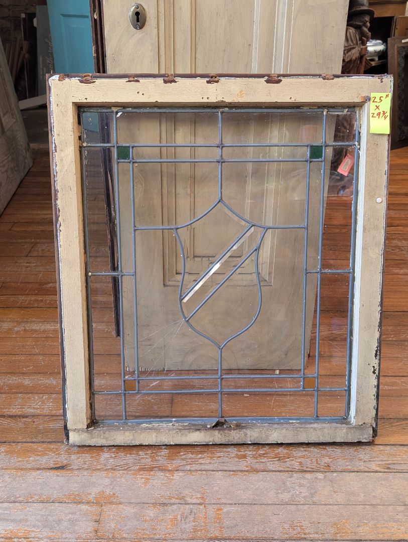 Leaded glass window 25" X 29.75"