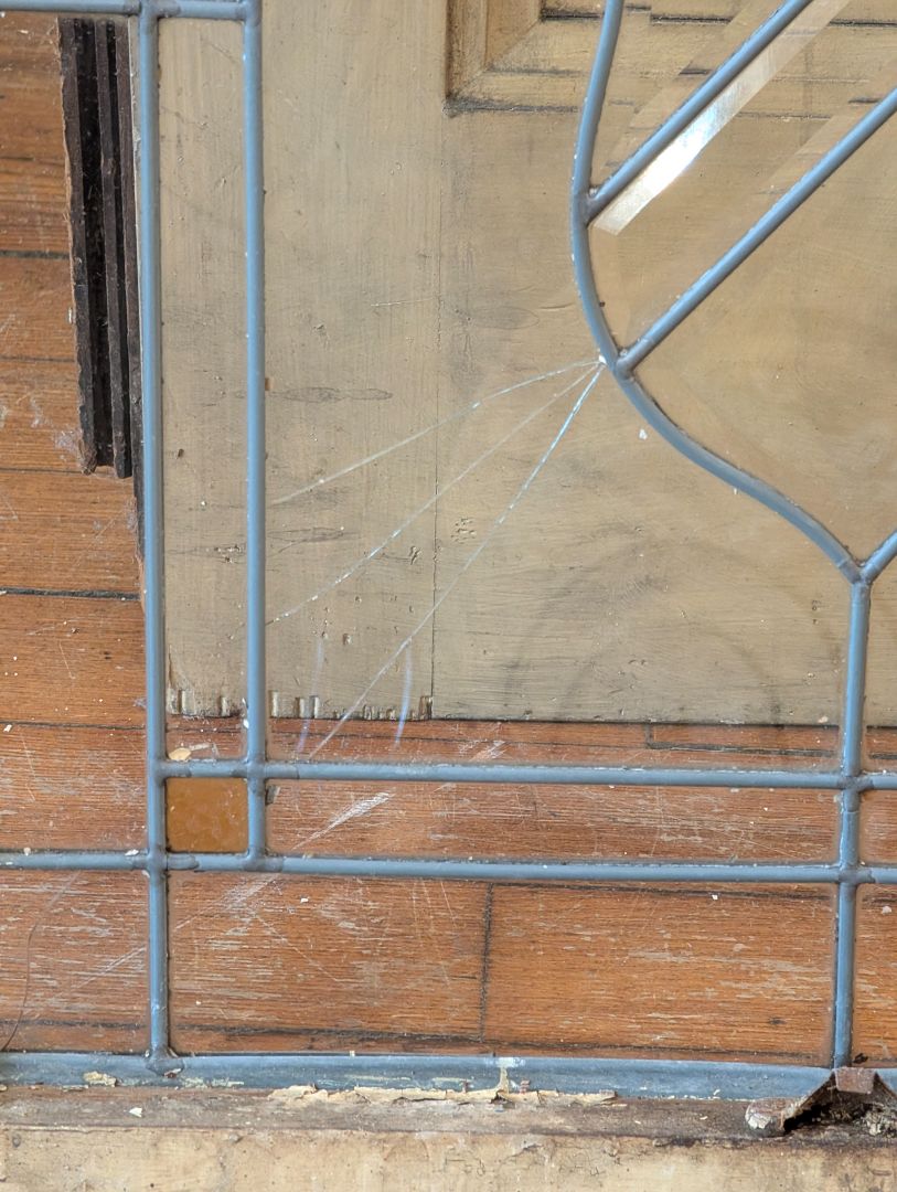 Leaded glass window 25" X 29.75"