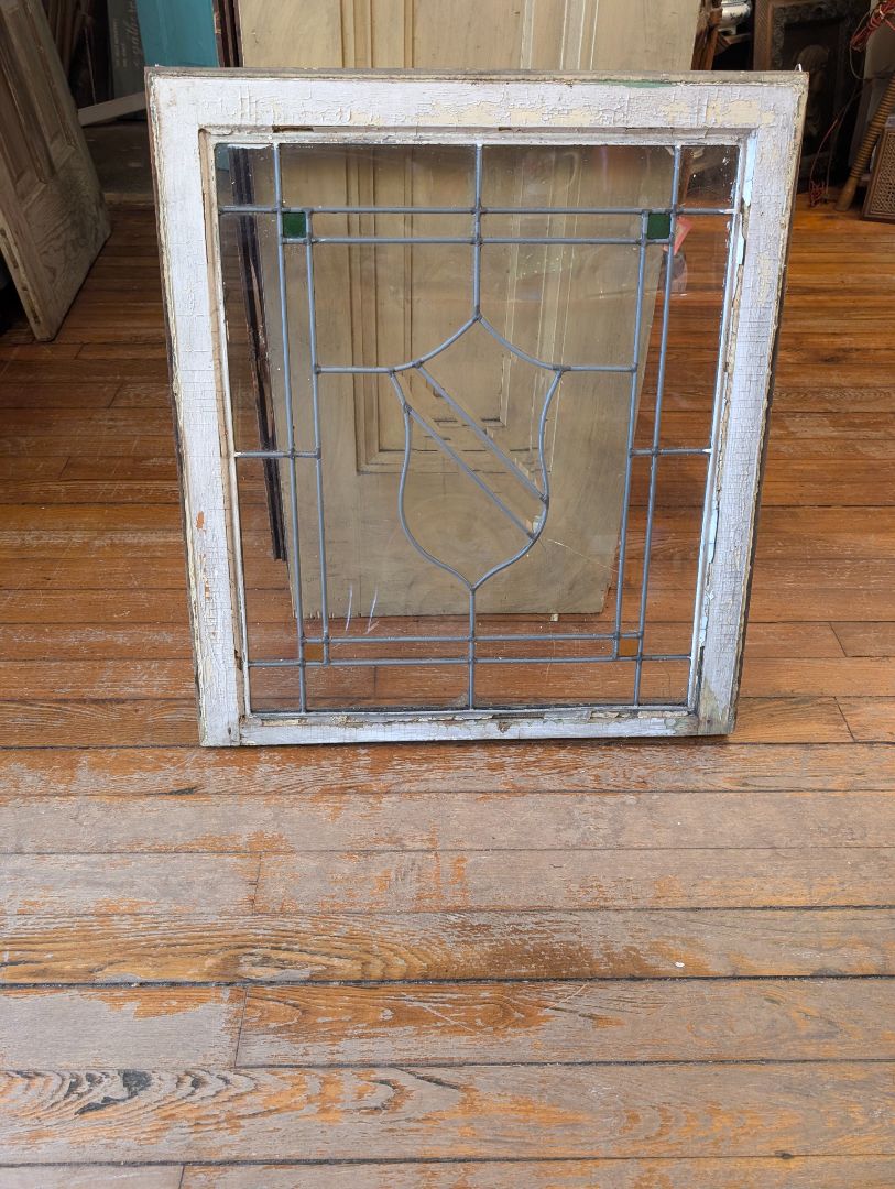 Leaded glass window 25" X 29.75"