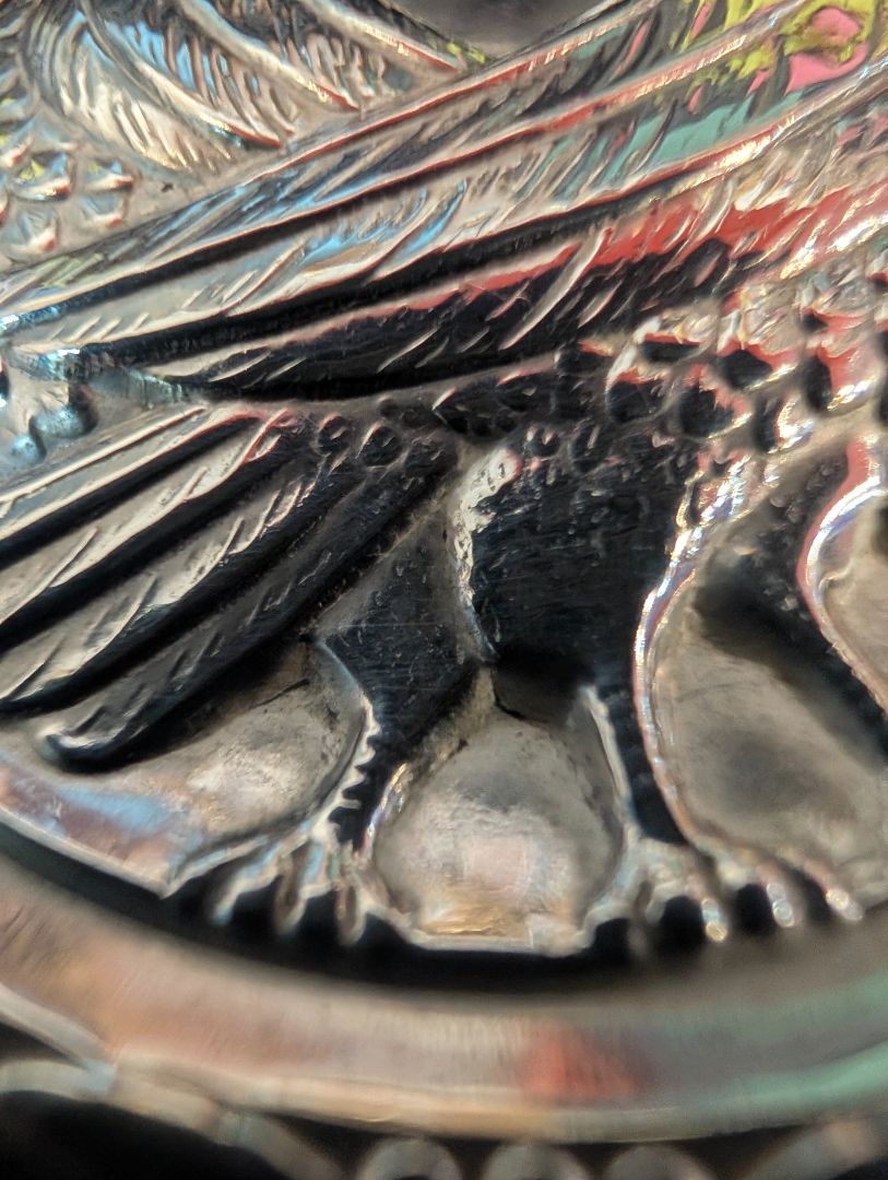Art Deco sterling silver broach lovebirds