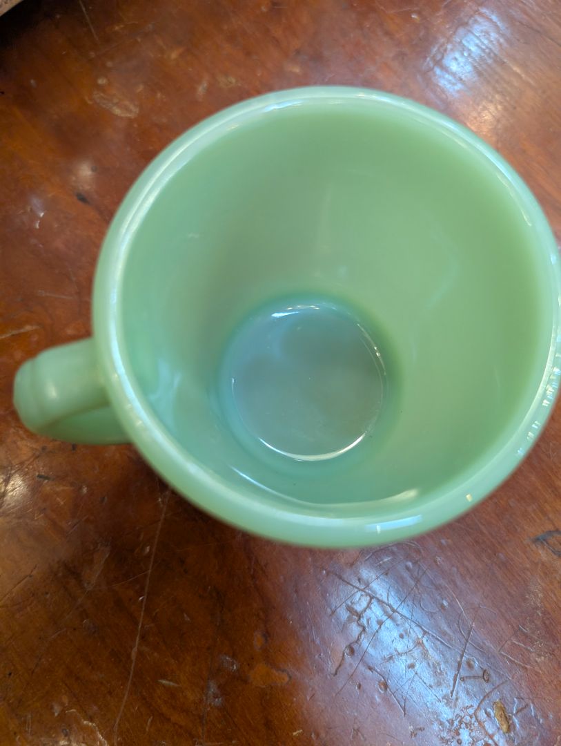 Fire King jadeite D handle