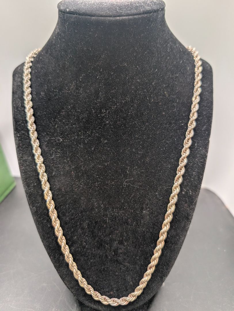 Armburst Sterling 24-inx4 mm necklace