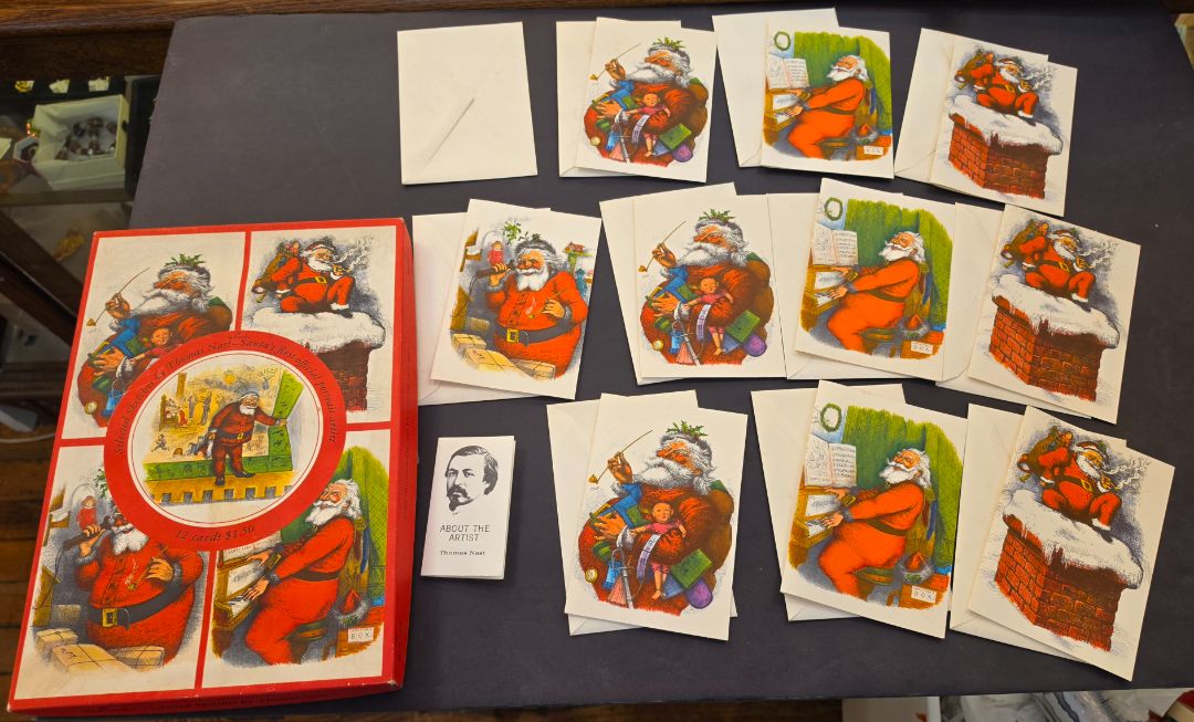 Vintage Hallmark Thomas Nast Christmas card collection