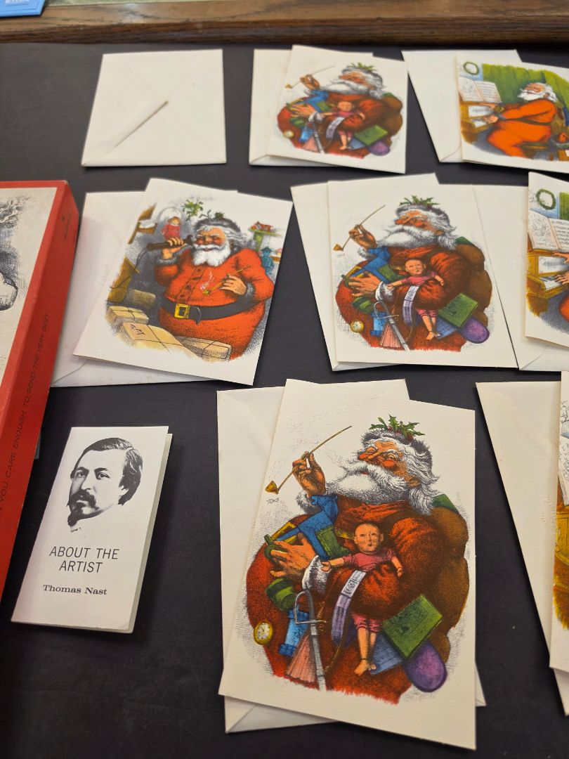 Vintage Hallmark Thomas Nast Christmas card collection
