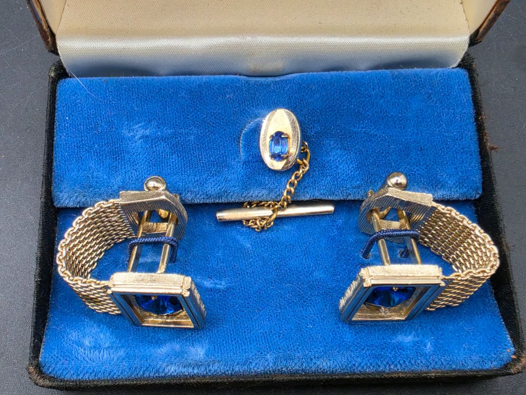 Swank Cufflink & Tie Tack Set