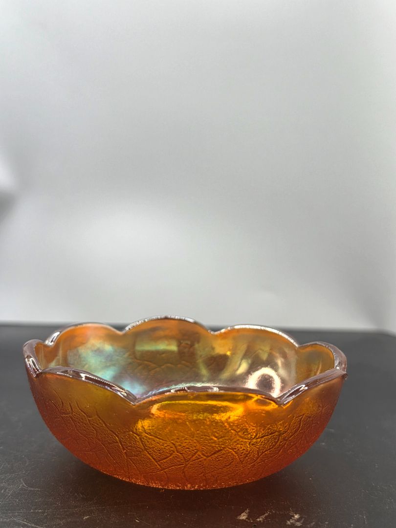 Marigold Carnival Glass Bowl
