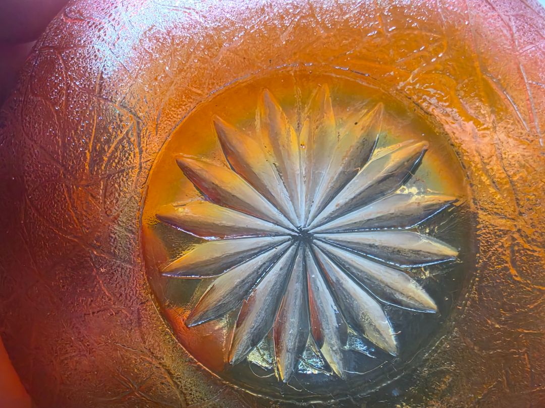 Marigold Carnival Glass Bowl