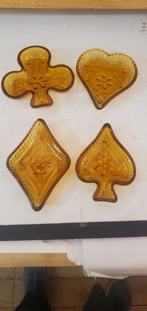 Set of Card Suits Ashtrays