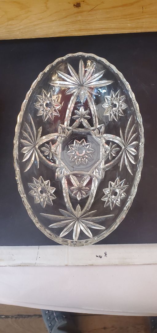 Oval Crystal Dish