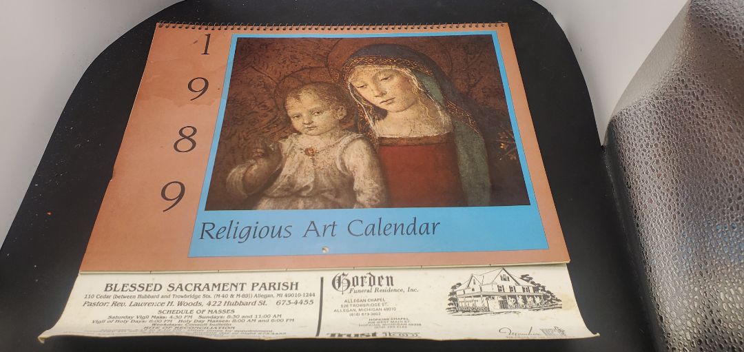 Religious Art Calendar 1988