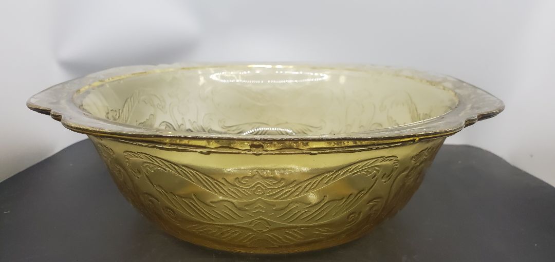 Yellow Colonial Depression Glass Bowl