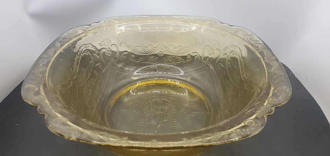 Yellow Colonial Depression Glass Bowl
