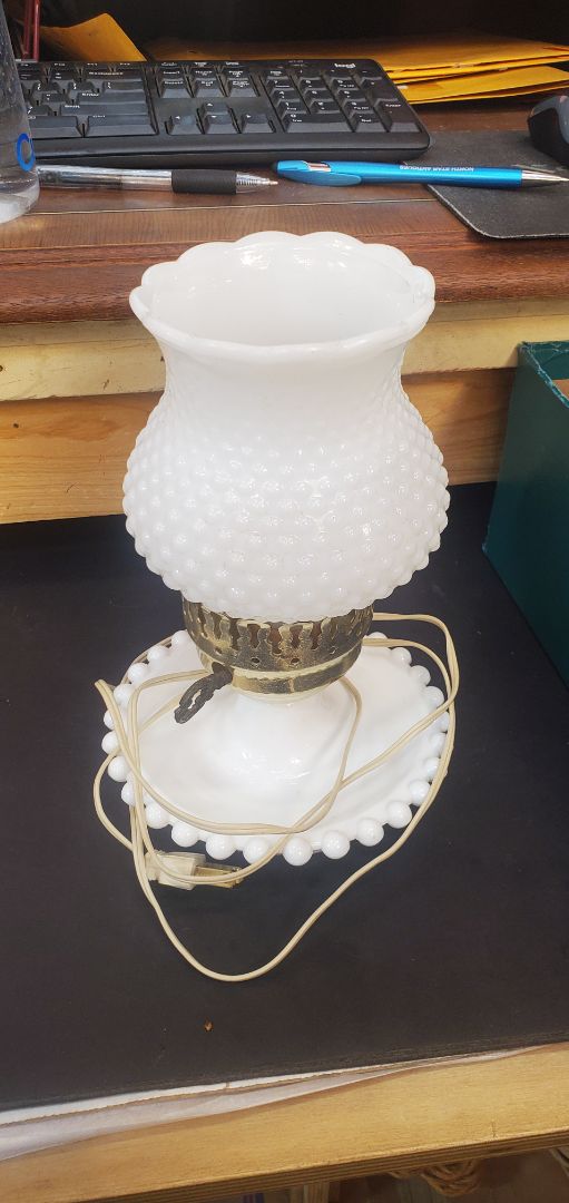 Milk White Electric Lamp