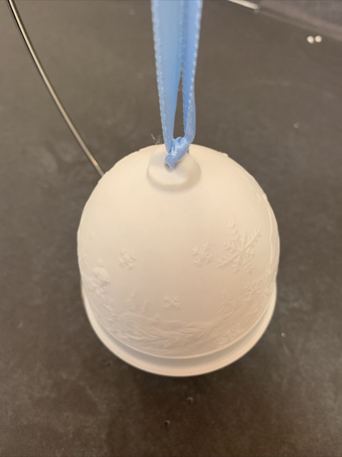 Vintage 1994 Lladro Retired Skating Winter Hanging Bell Ornament