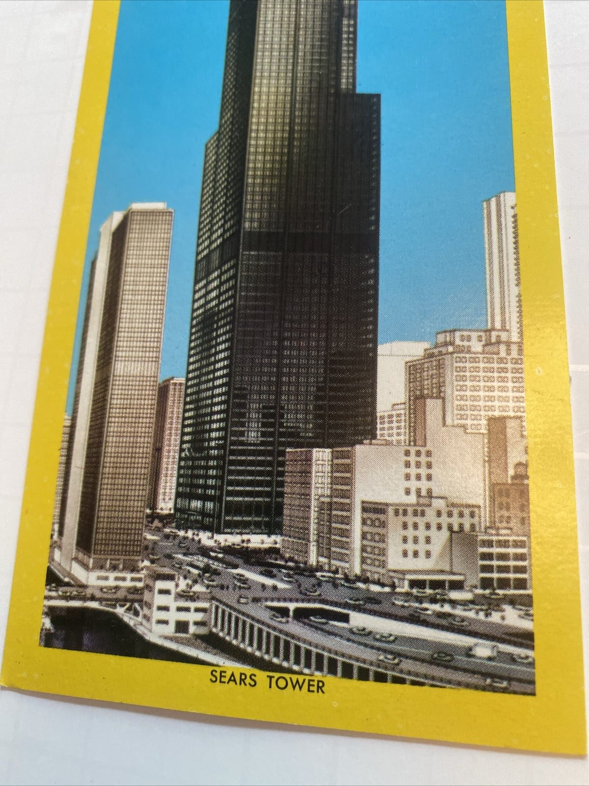 1970s Sears Tower depiction Chicago IL Illinois vintage  Panoramic postcard