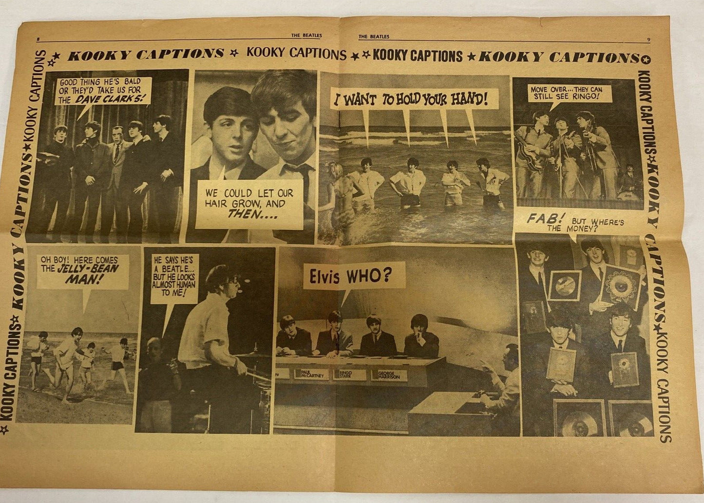 1964 BEATLES SONGS MAGAZINE PUBLICATION BY CHARLTON Vol 1 No 2 