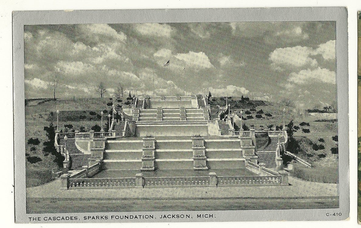 Cascades Sparks Foundation Jackson MI Michigan  Postcard