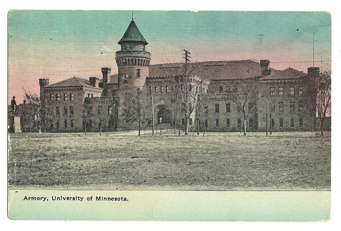 1913 Armory University of Minnesota MN   Postcard