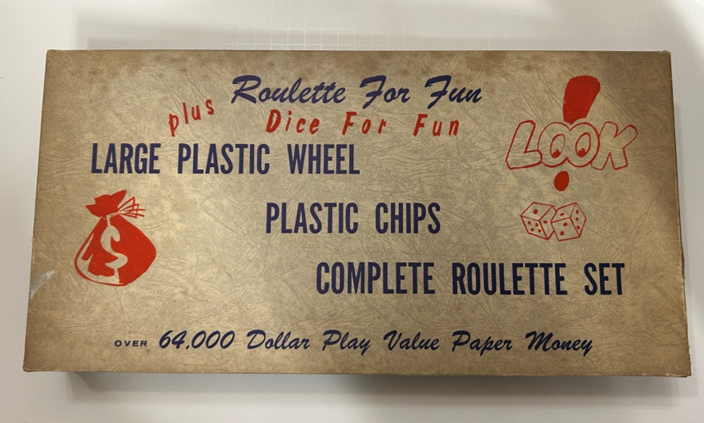 RARE 1950'S VINTAGE ROULETTE FOR FUN CASINO GAME COMPLETE SET  DRUEKE & SONS