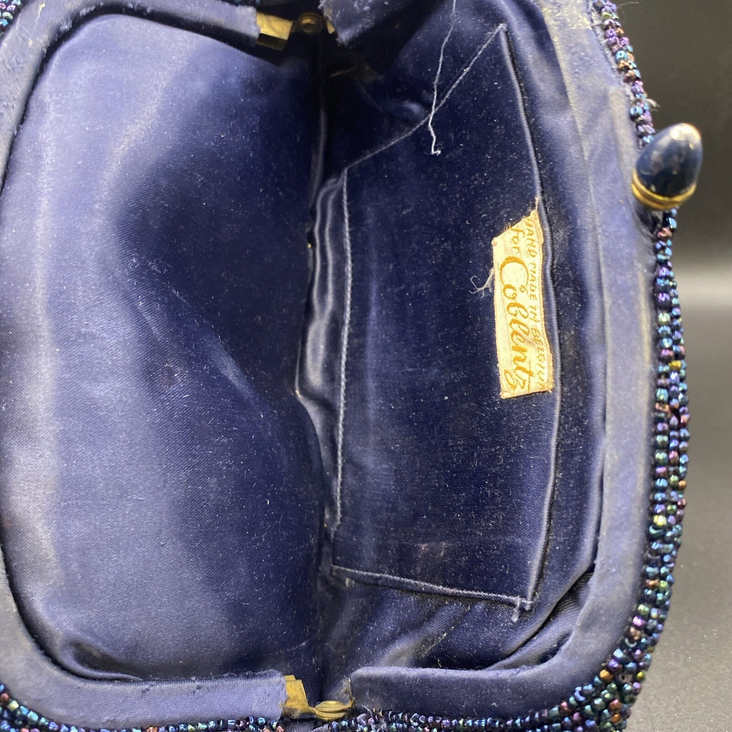 Beautiful Blue Coblentz Beaded Purse Clutch Vintage Antique   Circa 1950's