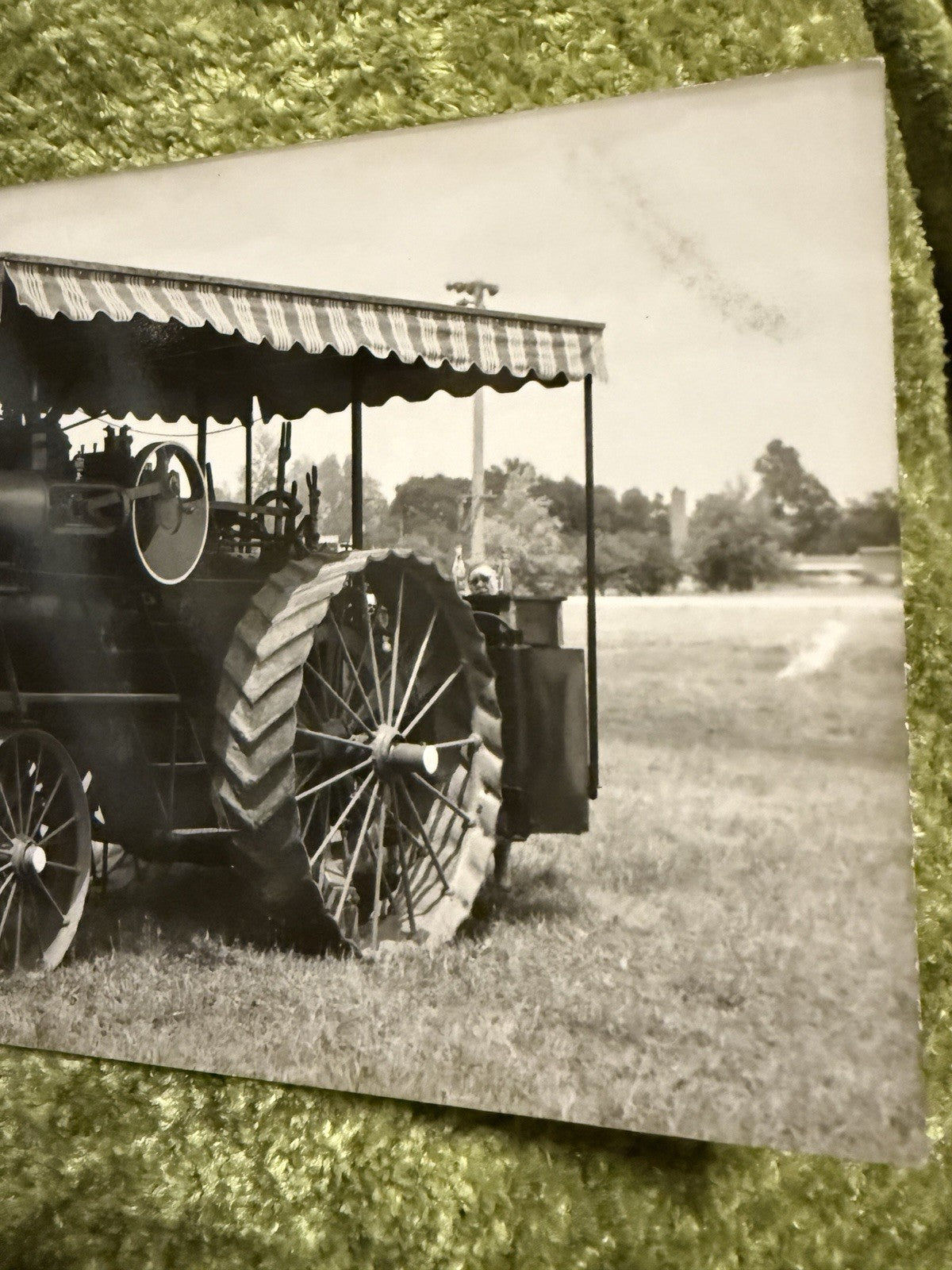 RPPC Real Photo Postcard OLD Russell Steam Traction TRACTOR Massillon OHIO OH