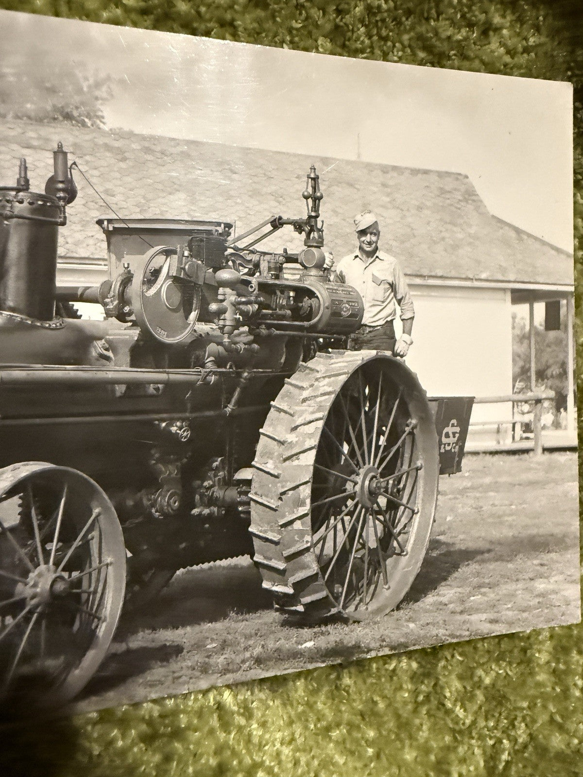 RPPC  Postcard  J I CASE OLD Steam TRACTOR Gaar Scott Richmond Indiana IN