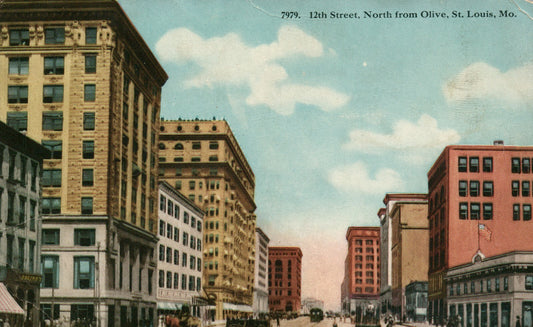 7979 12th Street North from Olive St Louis MO Missouri Postcard