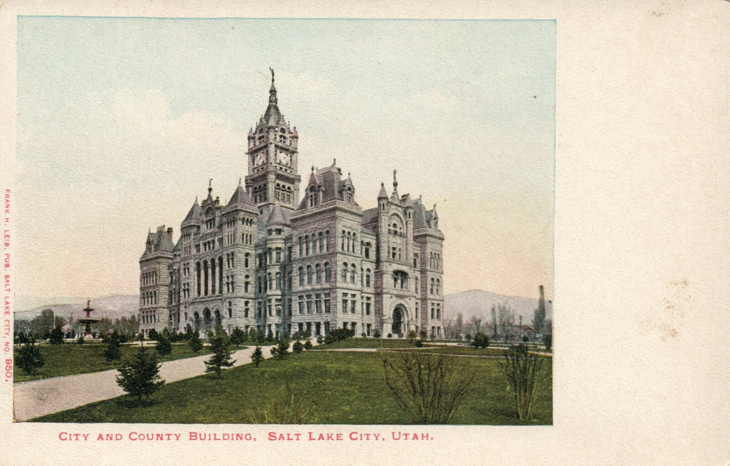 No 950 City and County Building Salt Lake City UT Utah Postcard