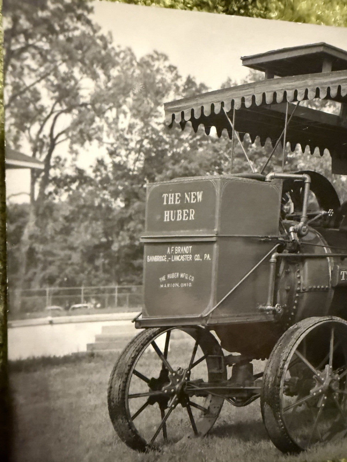 RPPC Real Photo The New Huber Postcard OLD TRACTOR AF Brandt PA Marion OHIO OH