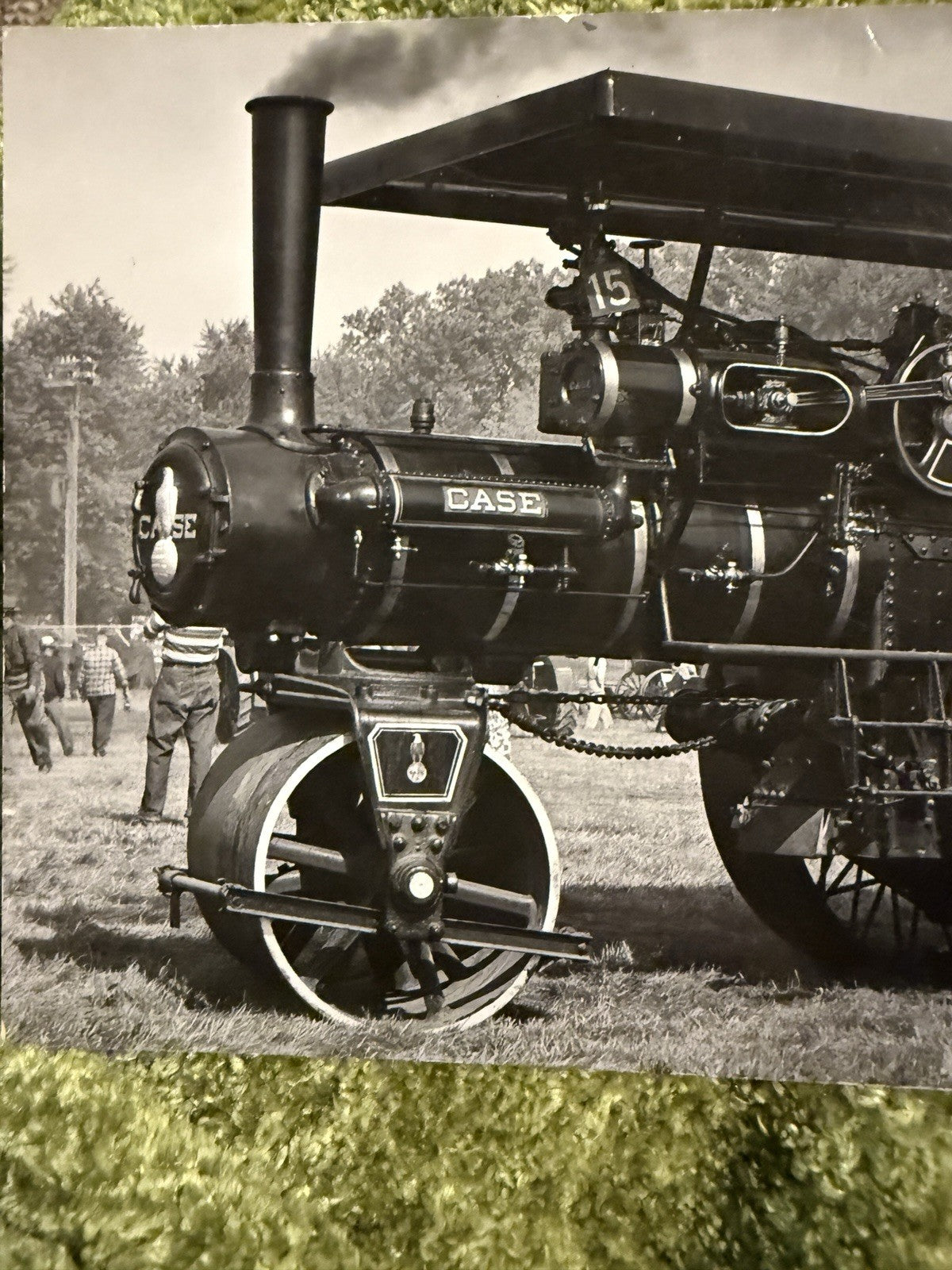 RPPC Real Photo Case Steam Roller Postcard OLD TRACTOR