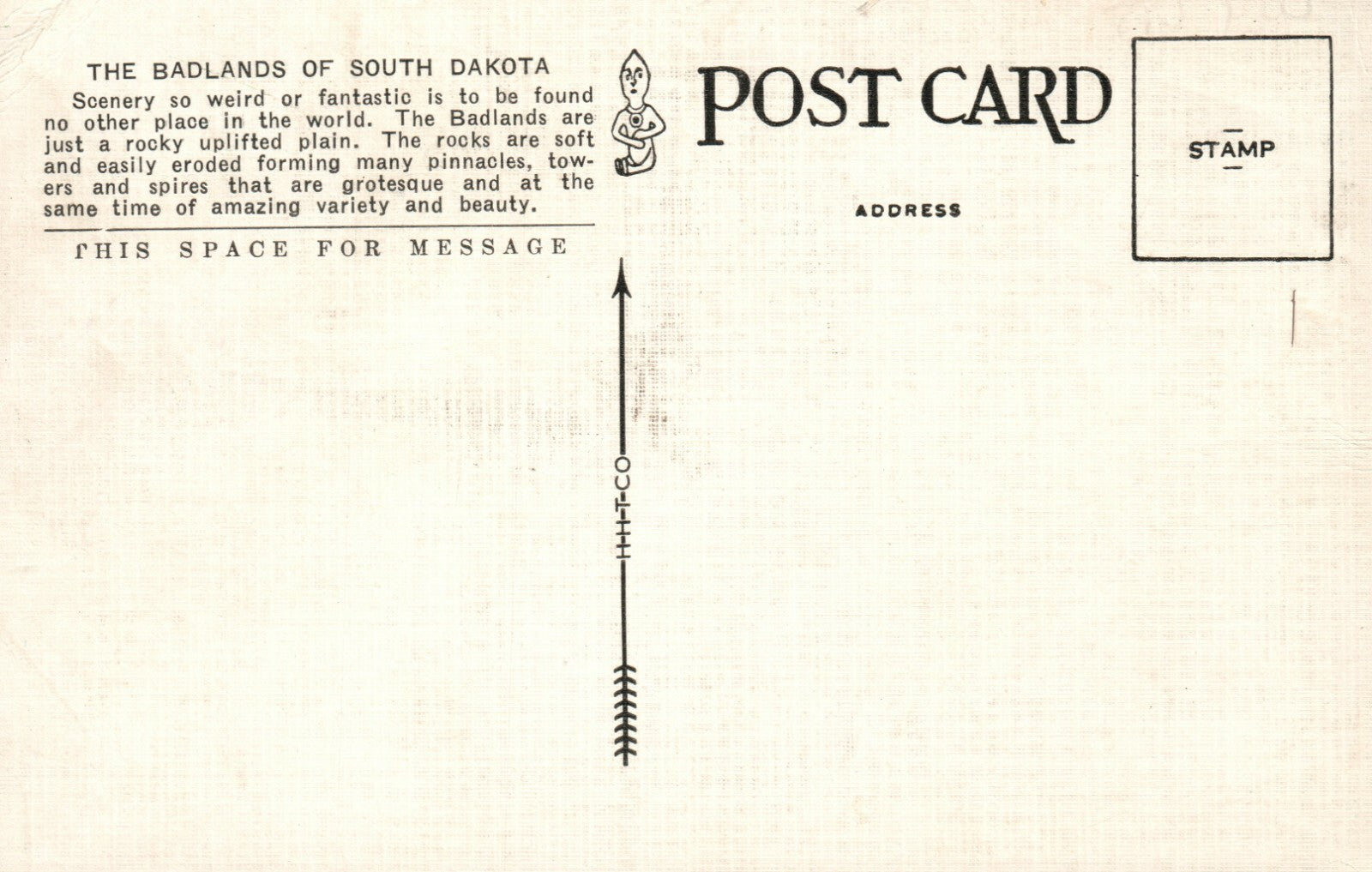 B148 Vampire Peak and Cedar Pass Badlands Natl Monument South Dakota SD Postcard