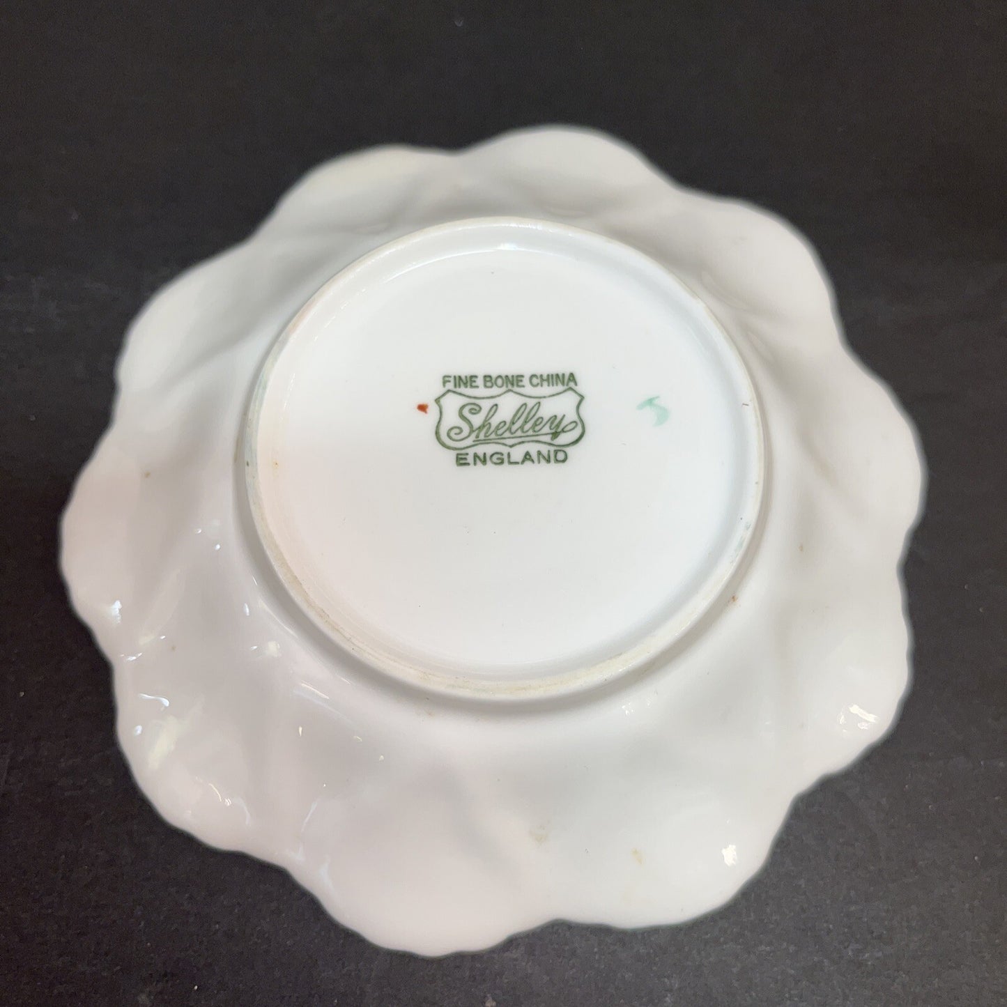 Shelley England Pink Floral Bone China Trinket Dish  or Pin Tray