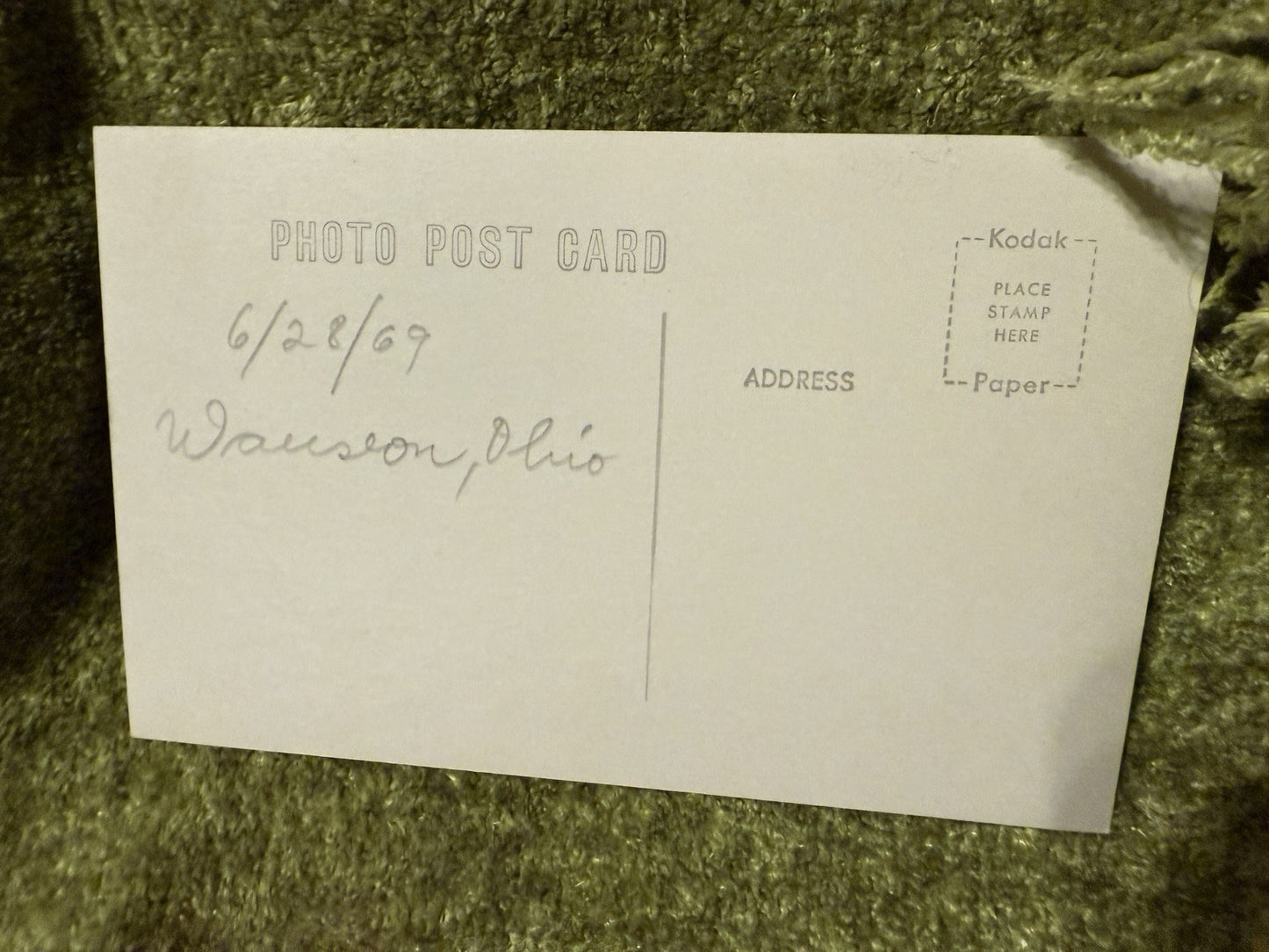 RPPC Real Photo Postcard OLD Threshing TRACTOR Wauson Ohio OH