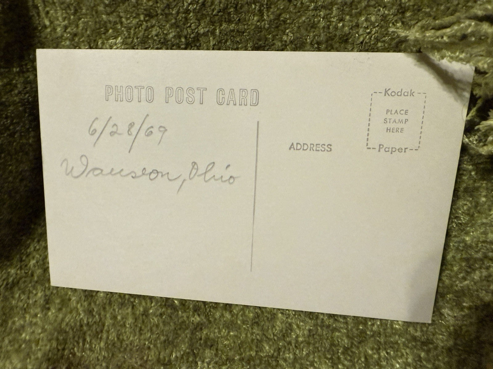 RPPC Real Photo Postcard OLD Threshing TRACTOR Wauson Ohio OH