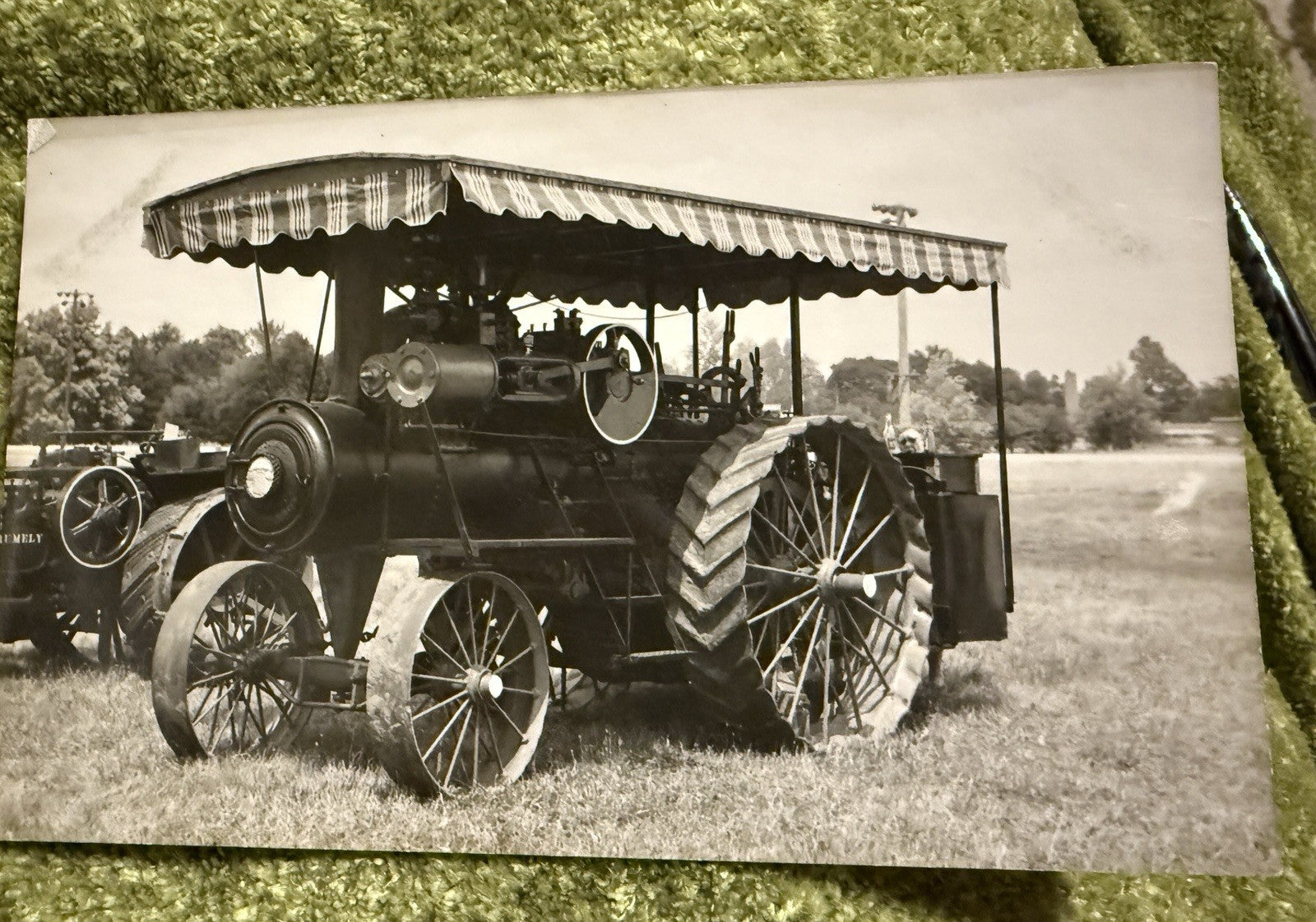 RPPC Real Photo Postcard OLD Russell Steam Traction TRACTOR Massillon OHIO OH