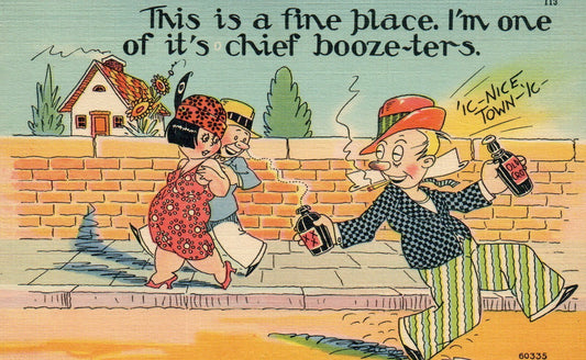 60335  113 Chief Boozeters Funny Comic Beer Postcard