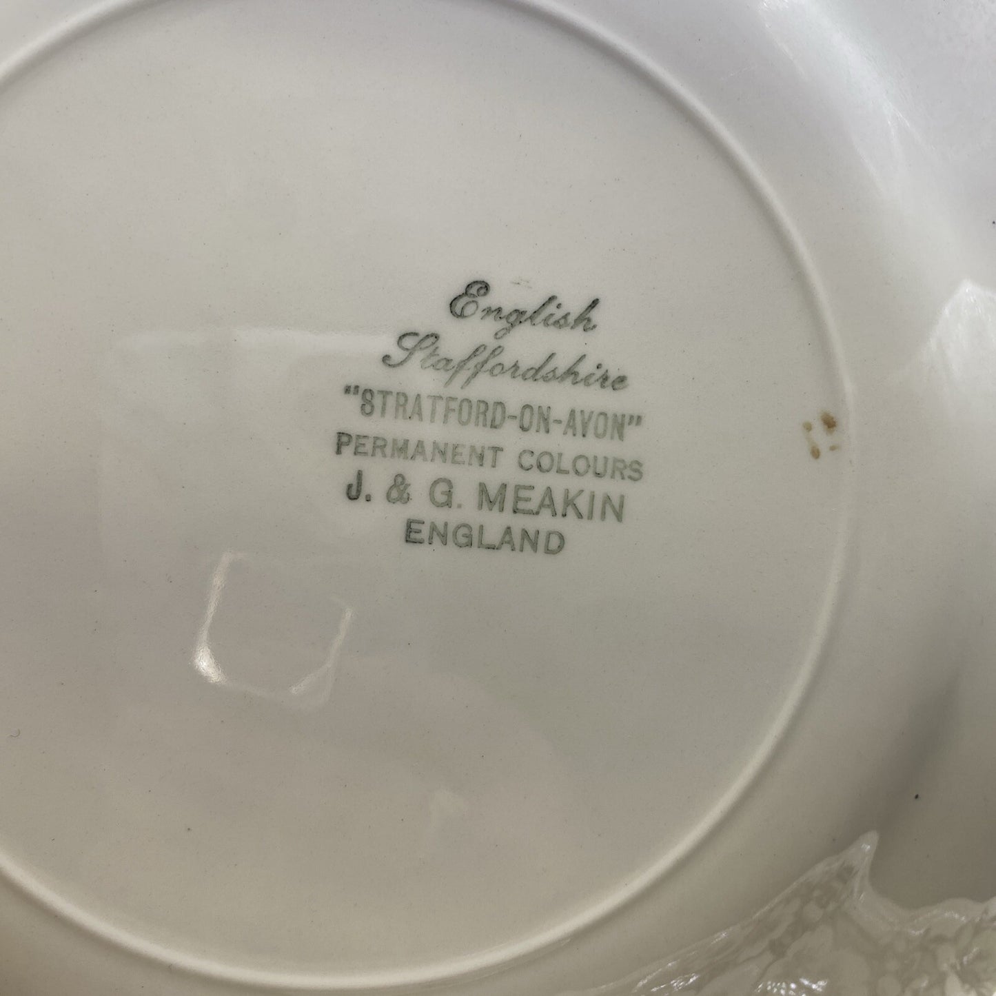 6 10" Dinner Plates English Staffordshire J & G Meakin Stratford-On-Avon