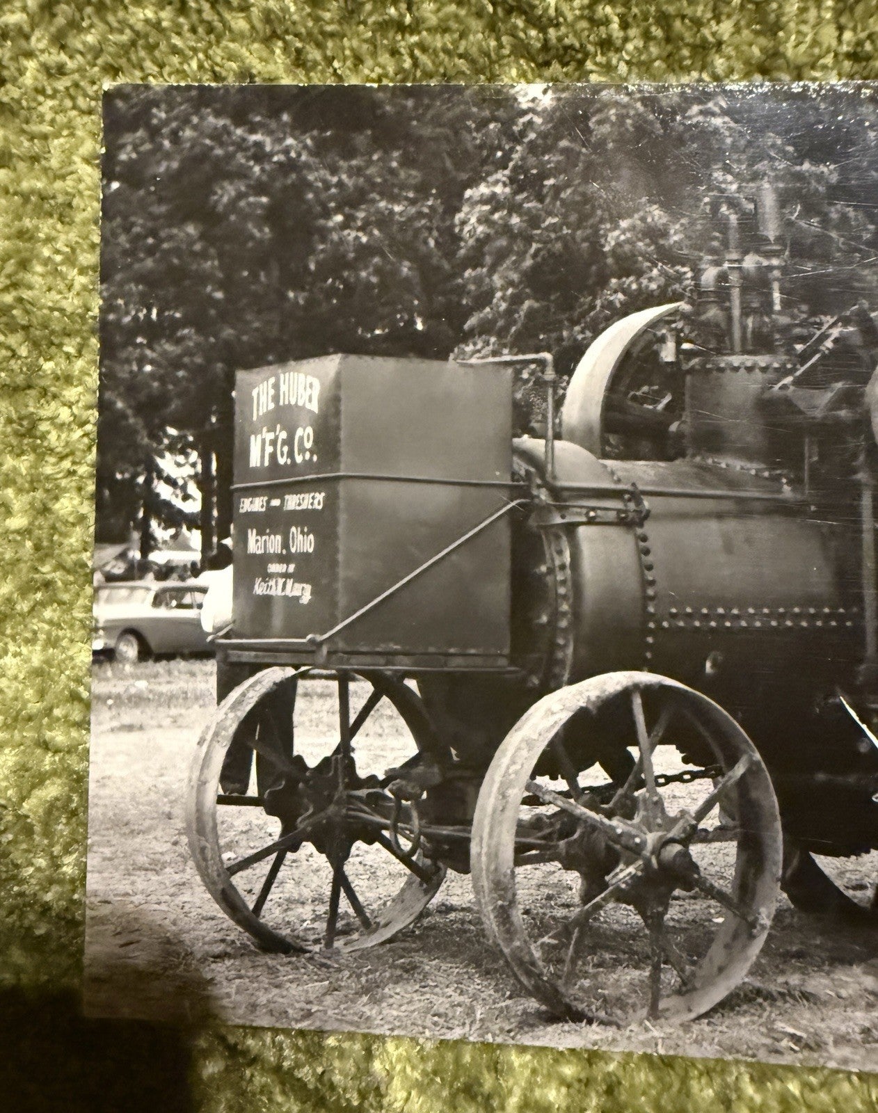 RPPC Real Photo The Huber Postcard OLD Steam TRACTOR Marion Ohio