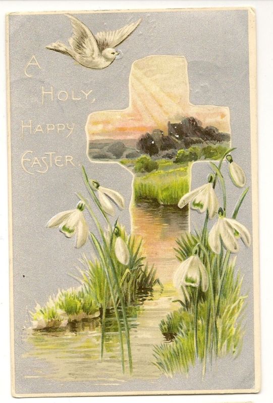 Davidson Bros White Dove  Easter Postcard Series 2190