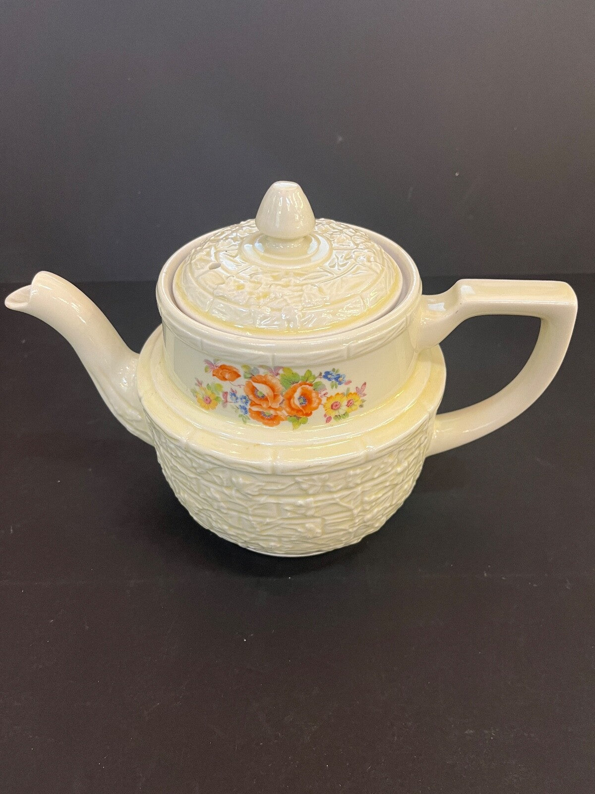 Vintage Enterprise Aluminum Co. Orange Floral Coffee Drip-O-Later