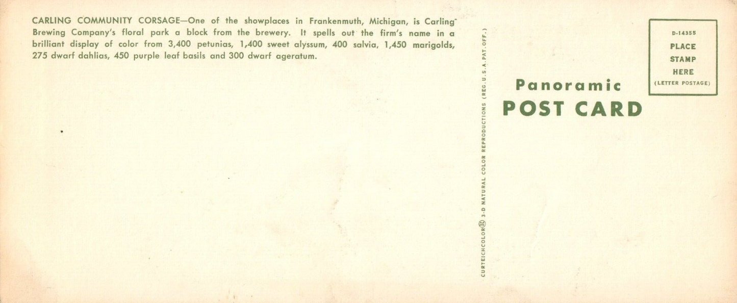1970's Carling Brewing Company Frankenmuth Mich Michigan MI Postcard