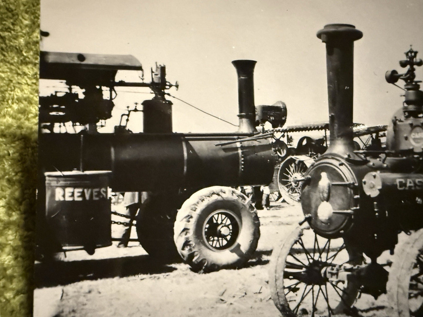 RPPC Real Photo MT PLEASANT IOWA IA Postcard OLD TRACTOR CASE 221-F