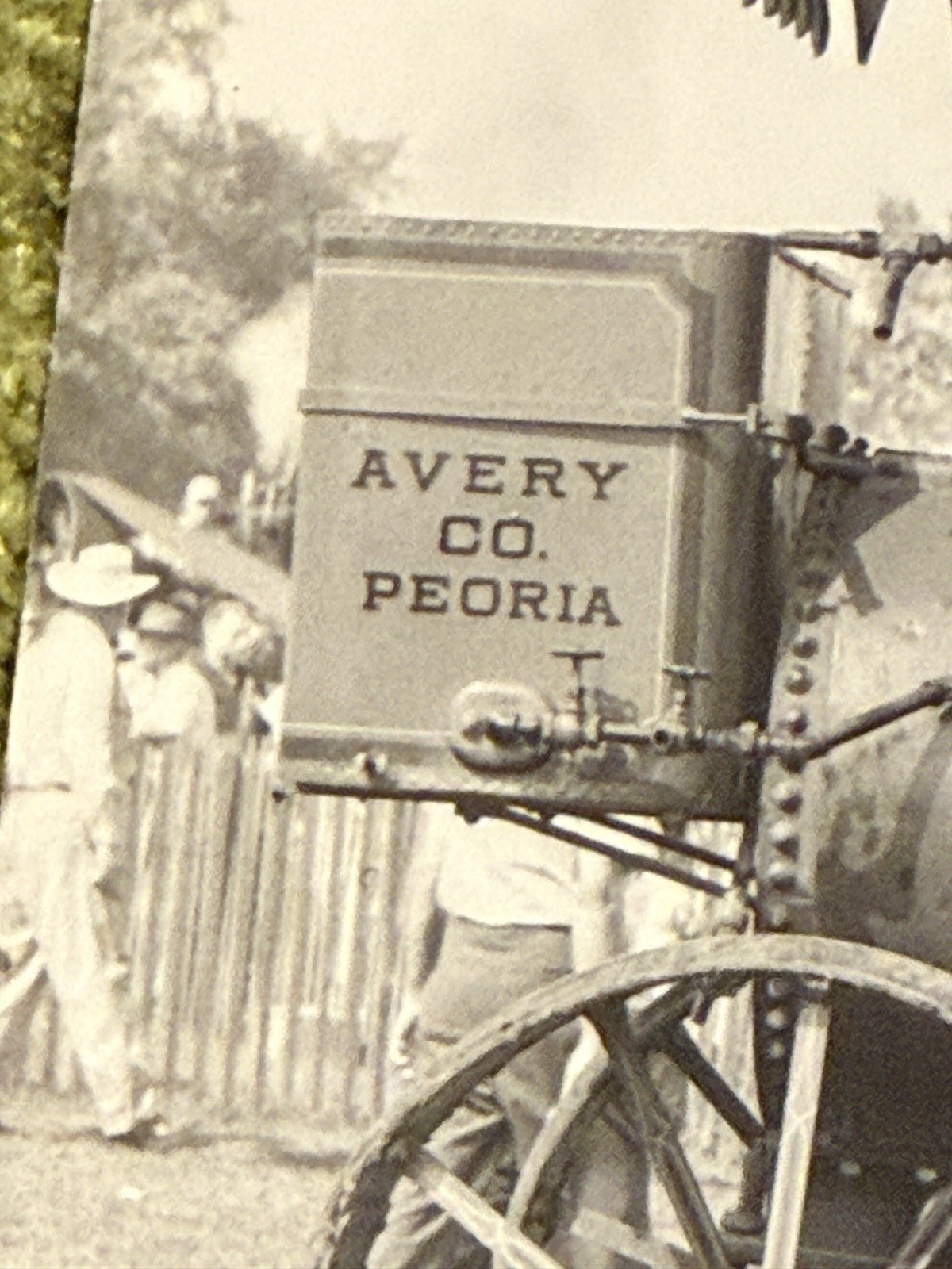 RPPC Real Photo Postcard OLD Steam TRACTOR Hay Bailer