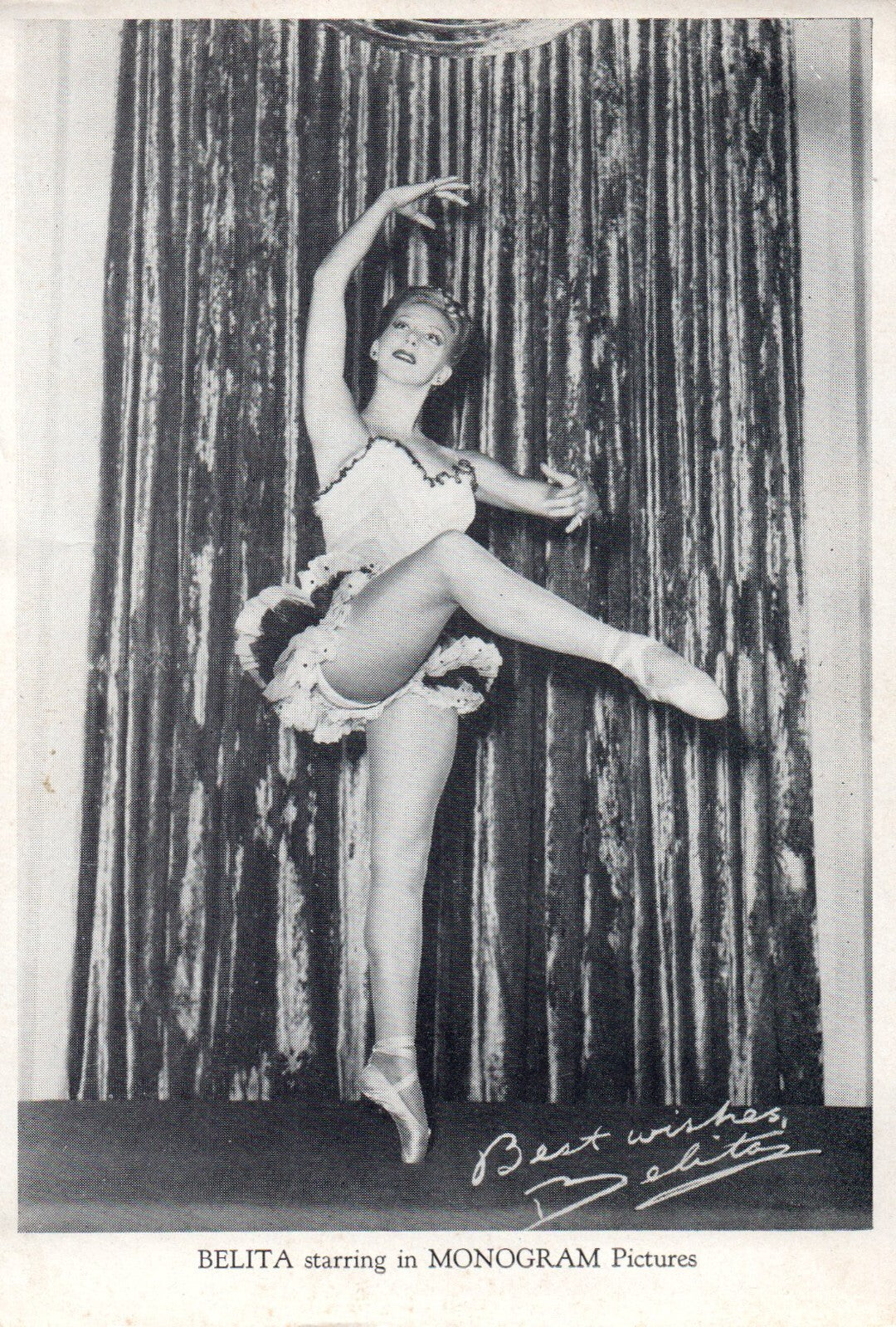 Hollywood Movie Star Dancer  Belita  AUTOGRAPHED INK  Press Photo  Signed 5 x 7