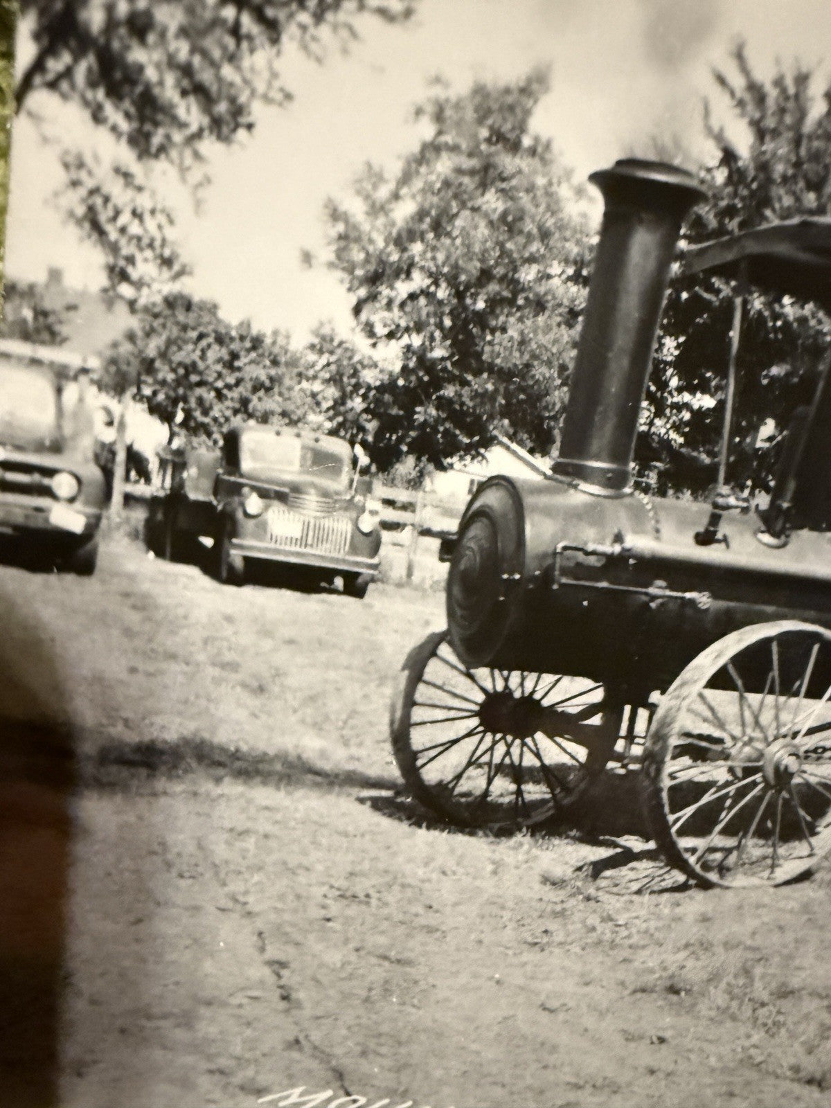 RPPC Real Photo MT PLEASANT IOWA RPPC Postcard OLD TRACTOR 220-F