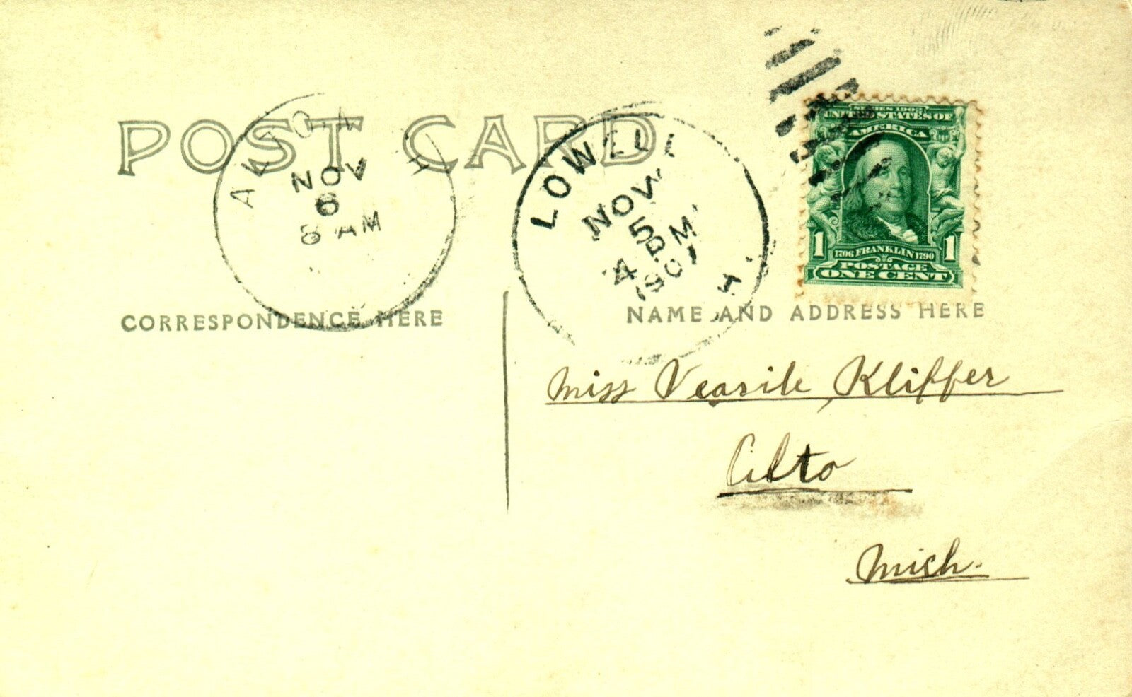 Real Photo M.E. Church No. 7 in Alto Michigan Vintage Postcard
