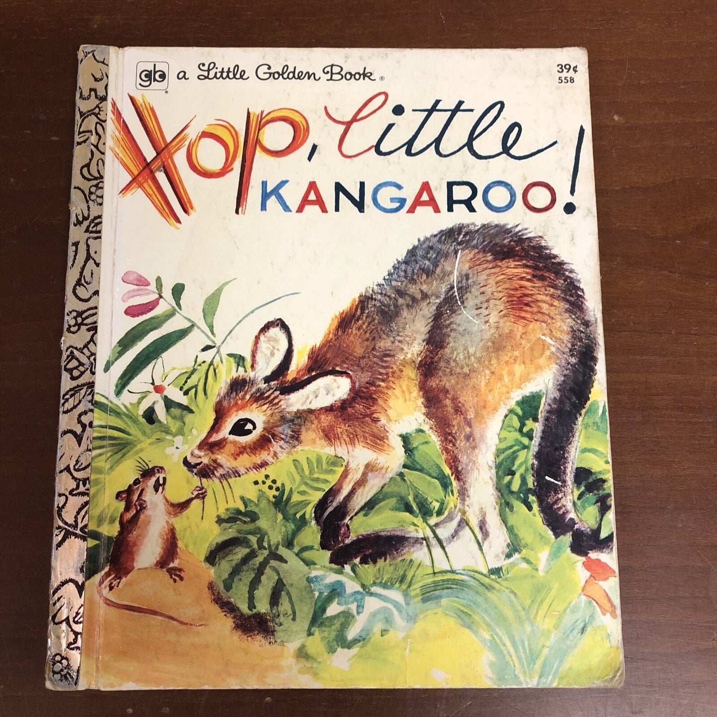 1965 Hop Little Kangaroo Golden Book First Edition   NO WRITING SCARRY