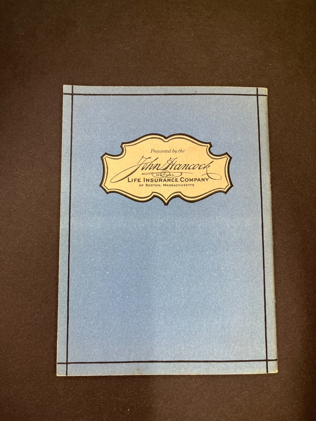 Vintage "The Flag of the United States" John Hancock Life Insurance Ad Book