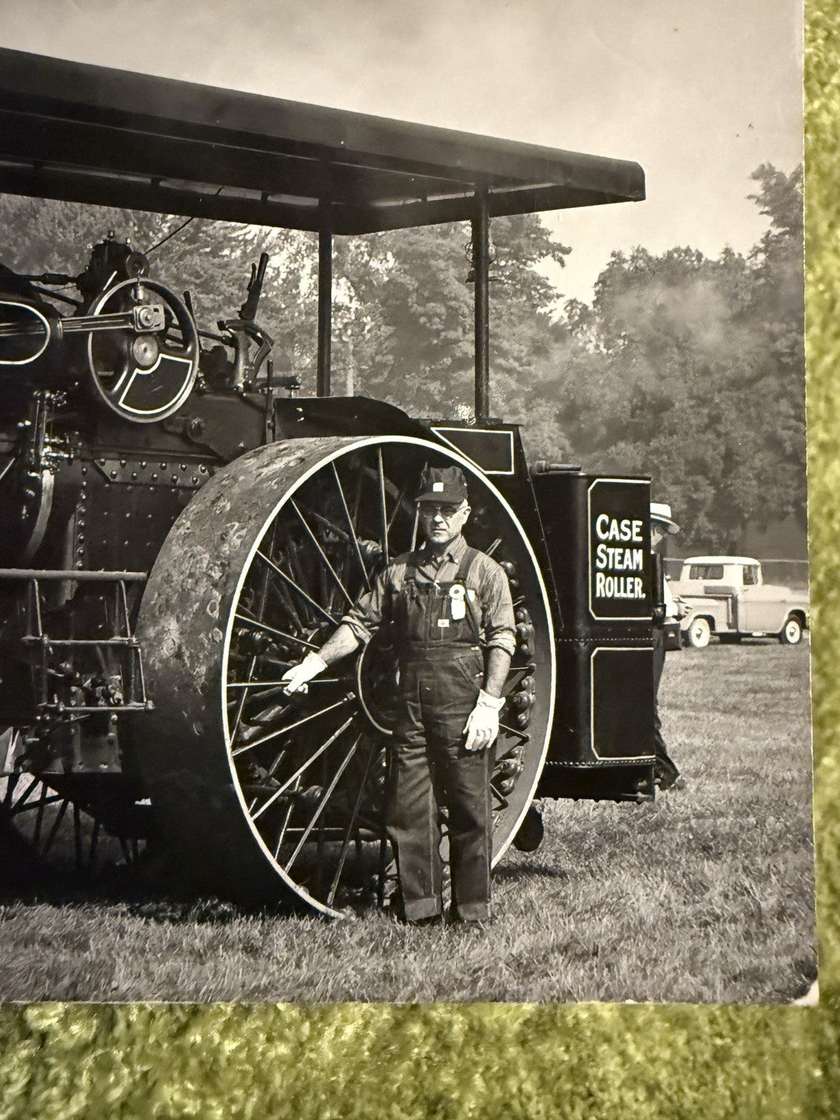 RPPC Real Photo Case Steam Roller Postcard OLD TRACTOR