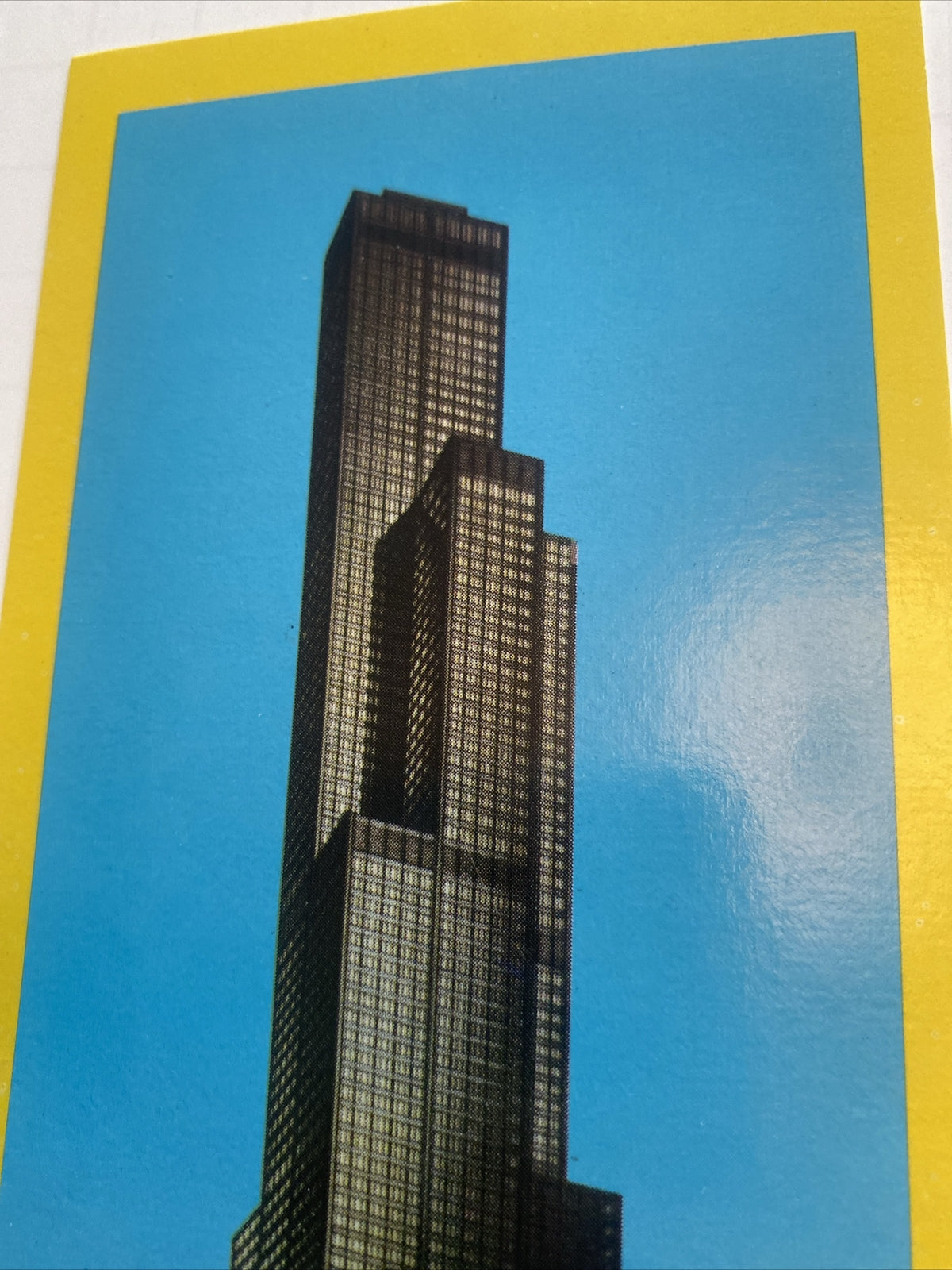 1970s Sears Tower depiction Chicago IL Illinois vintage  Panoramic postcard